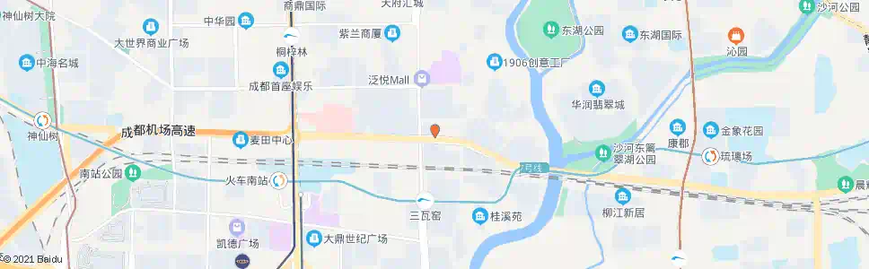 成都火车南站东路东_公交站地图_成都公交_妙搜公交查询2024