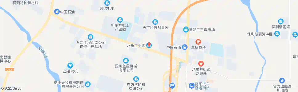 德阳八角工业园_公交站地图_德阳公交_妙搜公交查询2024