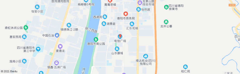 德阳电信广场_公交站地图_德阳公交_妙搜公交查询2024
