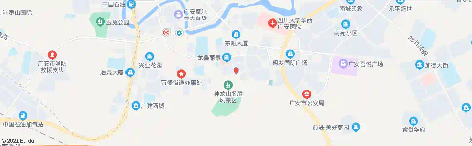 广安神龙山风景区_公交站地图_广安公交_妙搜公交查询2024