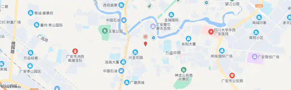 广安万盛一街_公交站地图_广安公交_妙搜公交查询2024