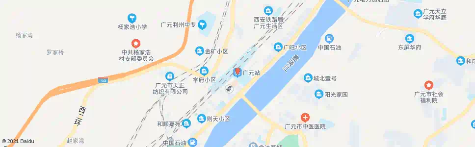 广元军分区_公交站地图_广元公交_妙搜公交查询2024