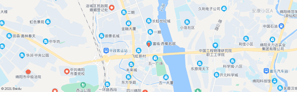 绵阳涪江二桥_公交站地图_绵阳公交_妙搜公交查询2024