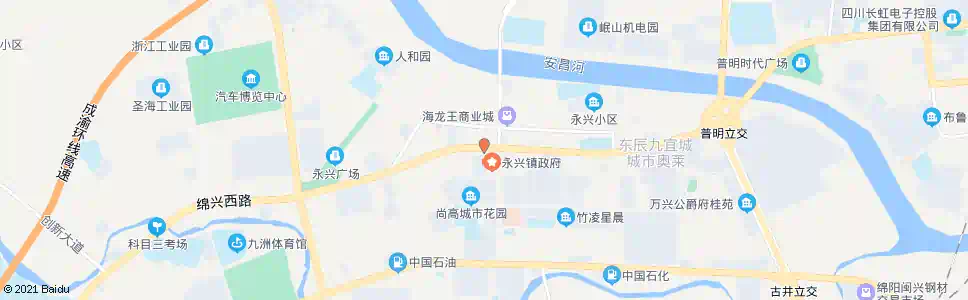 绵阳永兴上场口_公交站地图_绵阳公交_妙搜公交查询2024