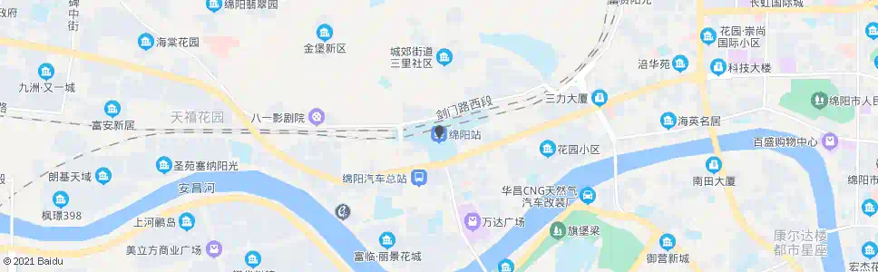 绵阳火车客站_公交站地图_绵阳公交_妙搜公交查询2024