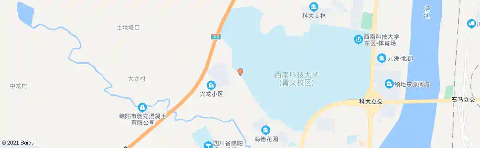 绵阳西南科技大学北门(育才街)_公交站地图_绵阳公交_妙搜公交查询2024