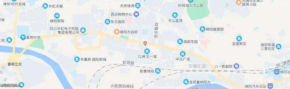 绵阳三河埝村_公交站地图_绵阳公交_妙搜公交查询2024