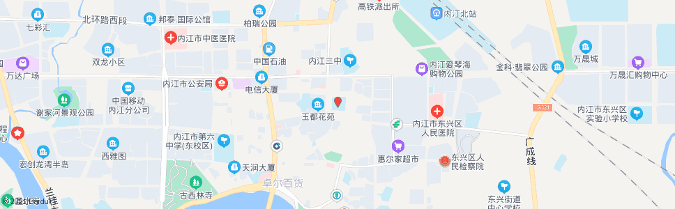 内江西林中学_公交站地图_内江公交_妙搜公交查询2024