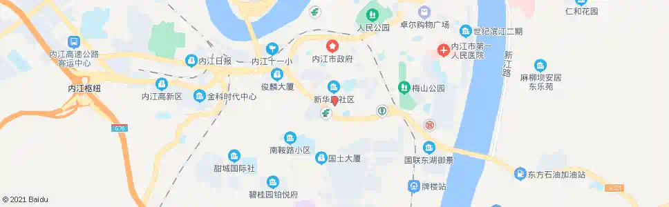 内江新华路口_公交站地图_内江公交_妙搜公交查询2024