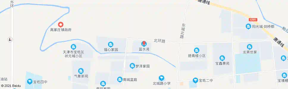 天津蓝水湾花园_公交站地图_天津公交_妙搜公交查询2024