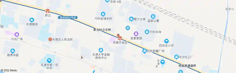 天津东丽新业广场(津塘路)_公交站地图_天津公交_妙搜公交查询2024