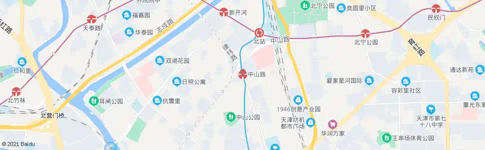 天津中山路站_公交站地图_天津公交_妙搜公交查询2024