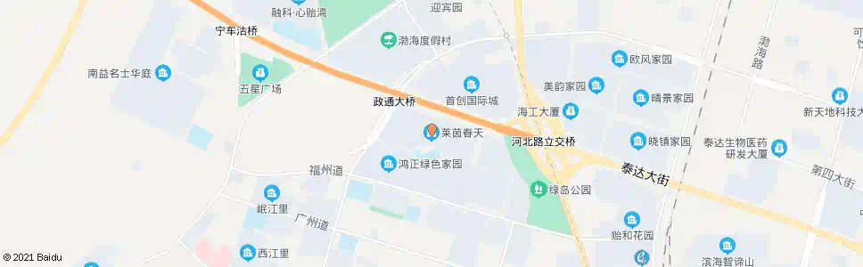 天津莱茵春天_公交站地图_天津公交_妙搜公交查询2024