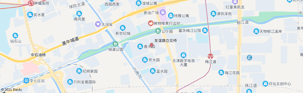 天津香水园_公交站地图_天津公交_妙搜公交查询2024
