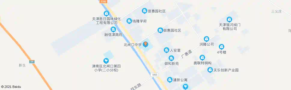 天津北闸口中学_公交站地图_天津公交_妙搜公交查询2024