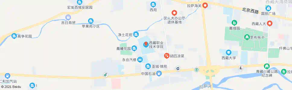 拉萨职业技术学校_公交站地图_拉萨公交_妙搜公交查询2024