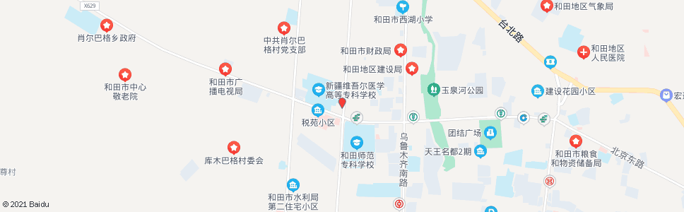和田民族医院(北京西路)_公交站地图_和田公交_妙搜公交查询2024