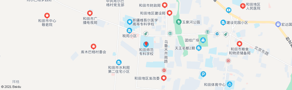 和田师专后大门_公交站地图_和田公交_妙搜公交查询2024