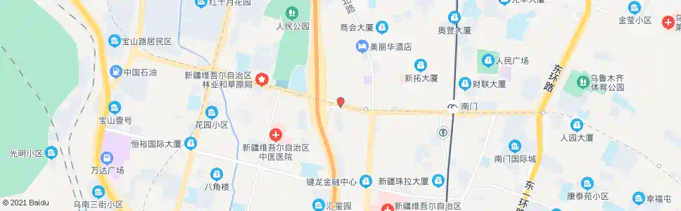 乌鲁木齐人民路立交桥_公交站地图_乌鲁木齐公交_妙搜公交查询2024