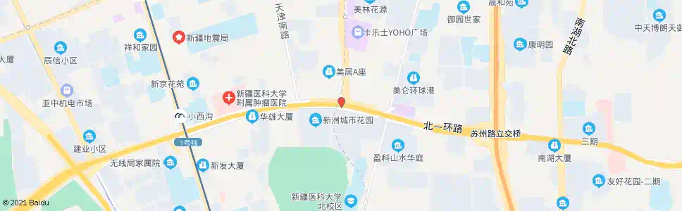 乌鲁木齐新洲城市花园_公交站地图_乌鲁木齐公交_妙搜公交查询2024