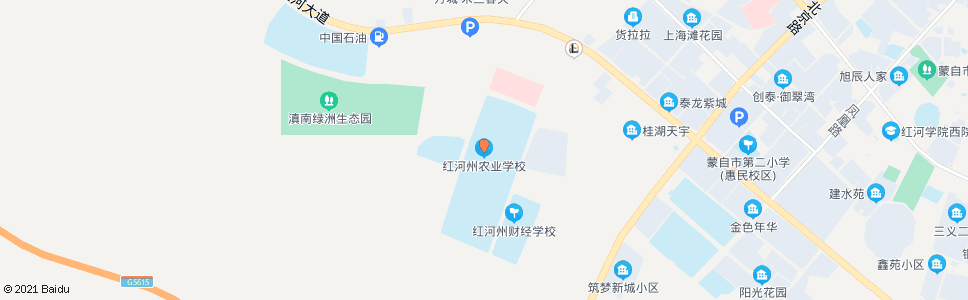 红河州农校_公交站地图_红河公交_妙搜公交查询2024