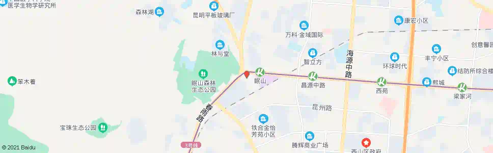 昆明岷山车场_公交站地图_昆明公交_妙搜公交查询2024