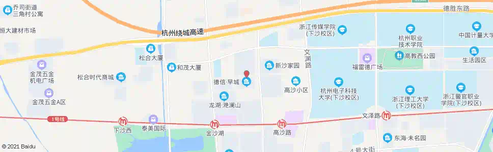 杭州学林街上沙路口_公交站地图_杭州公交_妙搜公交查询2024