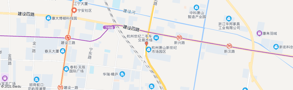 杭州新世纪市场_公交站地图_杭州公交_妙搜公交查询2024