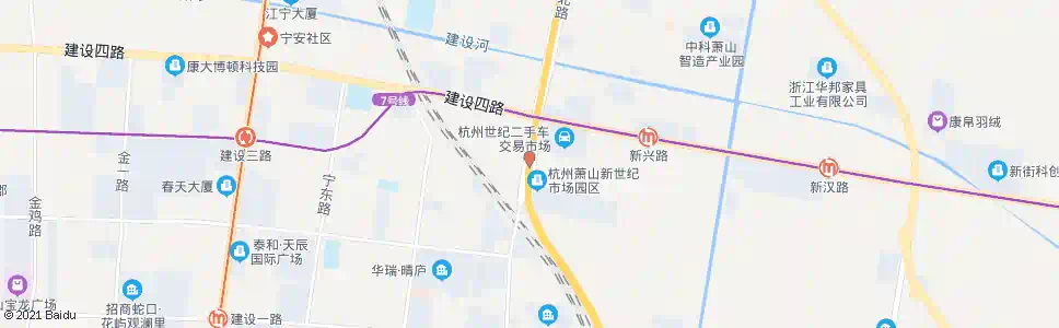 杭州新世纪市场_公交站地图_杭州公交_妙搜公交查询2024