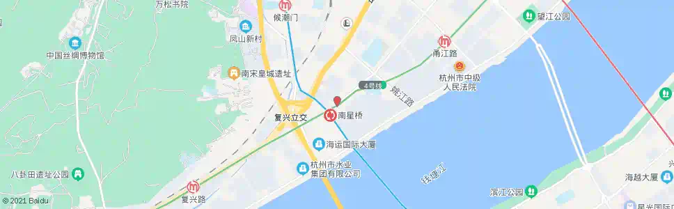 杭州钱江路飞云江路口_公交站地图_杭州公交_妙搜公交查询2024