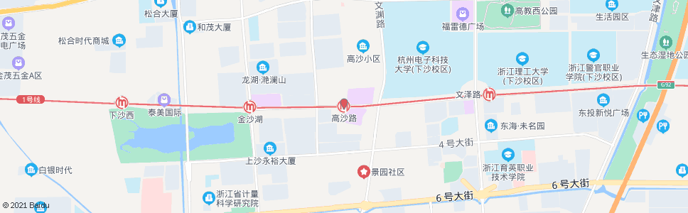 杭州高沙(BRT)_公交站地图_杭州公交_妙搜公交查询2024