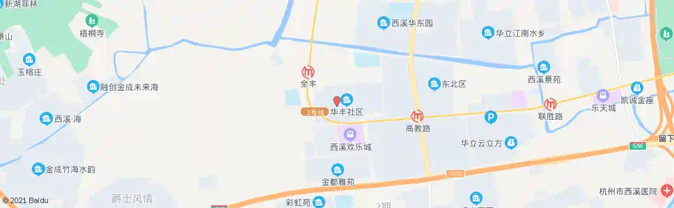 杭州华丰苑_公交站地图_杭州公交_妙搜公交查询2024