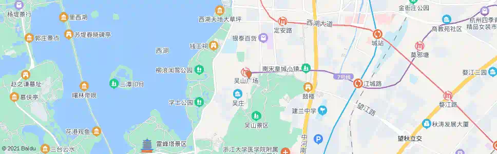 杭州吴山广场_公交站地图_杭州公交_妙搜公交查询2024