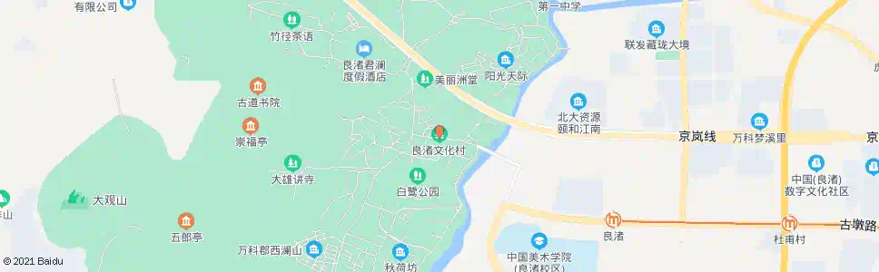 杭州良渚文化村_公交站地图_杭州公交_妙搜公交查询2024