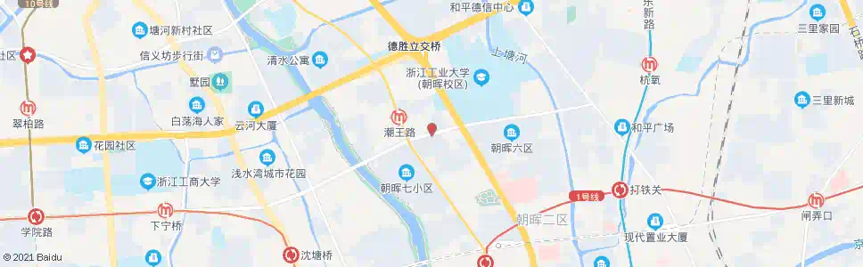 杭州朝晖八区南_公交站地图_杭州公交_妙搜公交查询2024