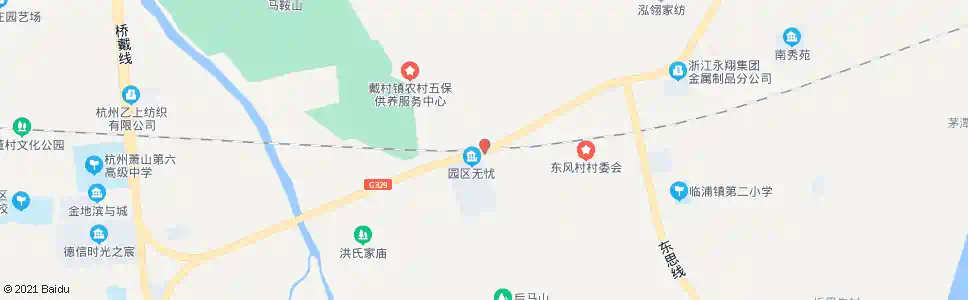 杭州何潼埠(东风村)_公交站地图_杭州公交_妙搜公交查询2024