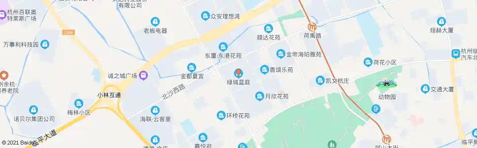 杭州绿城蓝庭_公交站地图_杭州公交_妙搜公交查询2024