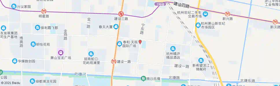 杭州宁东路建设二路口_公交站地图_杭州公交_妙搜公交查询2024