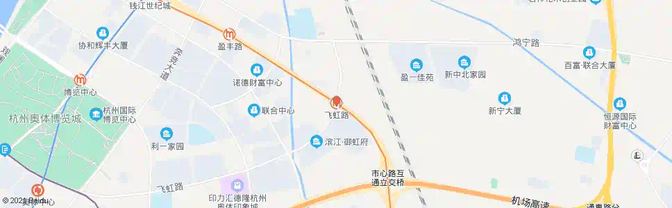 杭州地铁飞虹路站_公交站地图_杭州公交_妙搜公交查询2024