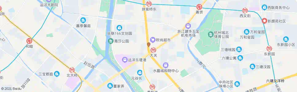 杭州大关北_公交站地图_杭州公交_妙搜公交查询2024