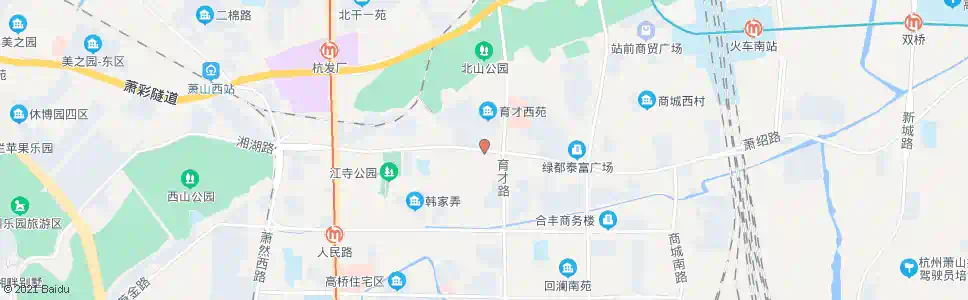 杭州萧绍路育才路口_公交站地图_杭州公交_妙搜公交查询2024