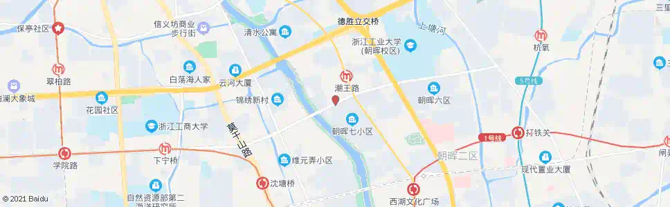 杭州朝晖九区_公交站地图_杭州公交_妙搜公交查询2024