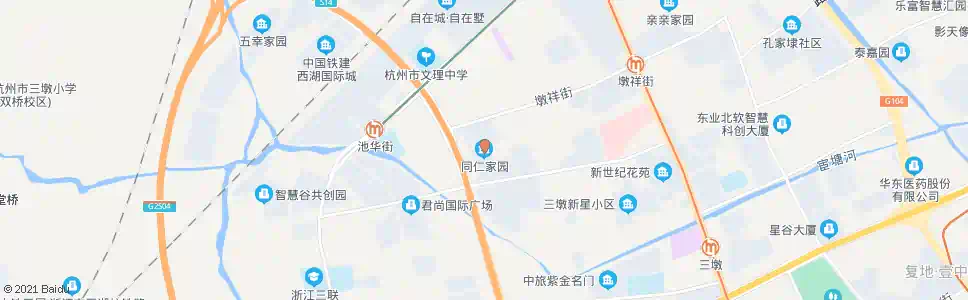 杭州同仁家园_公交站地图_杭州公交_妙搜公交查询2024