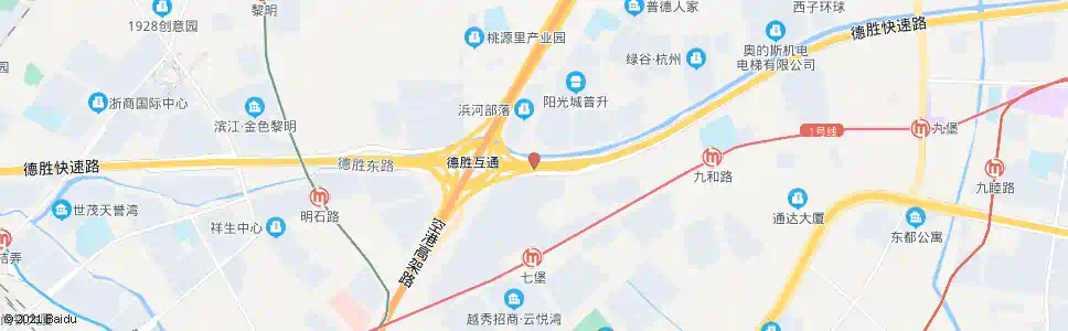 杭州德胜东路备塘路口_公交站地图_杭州公交_妙搜公交查询2024