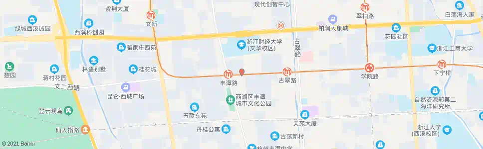 杭州文二西路丰潭路口_公交站地图_杭州公交_妙搜公交查询2024