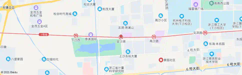 杭州金沙湖站_公交站地图_杭州公交_妙搜公交查询2024