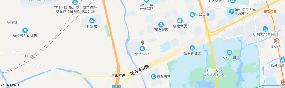 杭州西园八路振华路口_公交站地图_杭州公交_妙搜公交查询2024