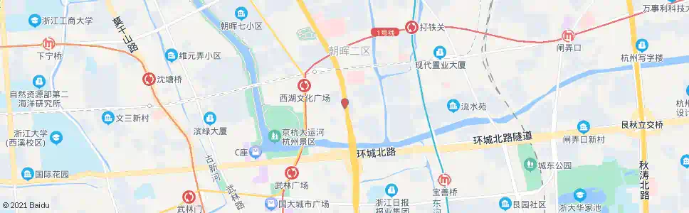 杭州中河立交北_公交站地图_杭州公交_妙搜公交查询2024