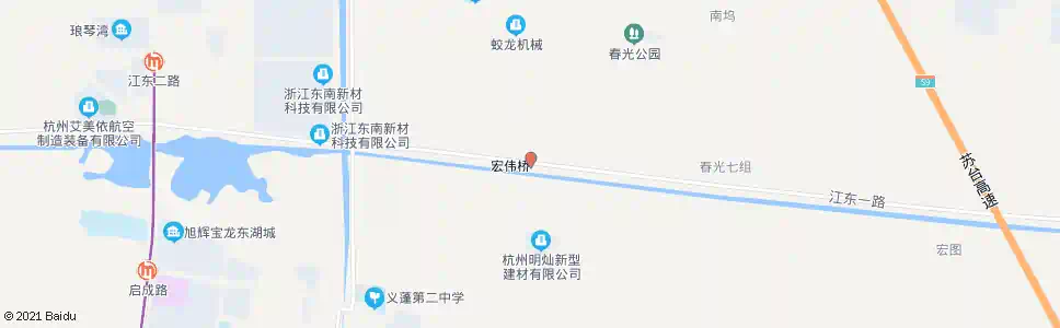 杭州宏伟村_公交站地图_杭州公交_妙搜公交查询2024