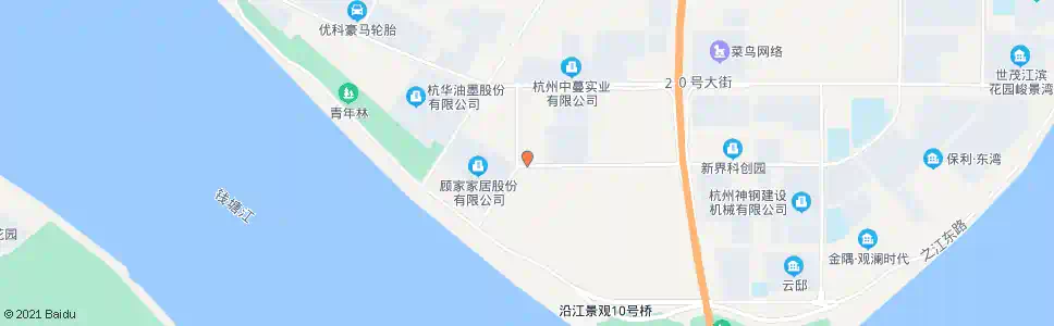 杭州二十二号大街西口_公交站地图_杭州公交_妙搜公交查询2024